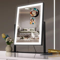 White Vanity Mirror with Lights, 9 Dimmable LED Bulbs, 10X Magnification Z7816