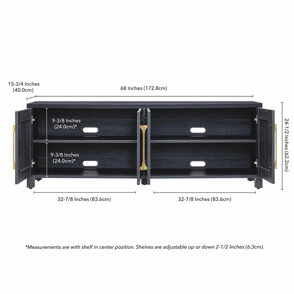 White Rectangular TV Stand E9852