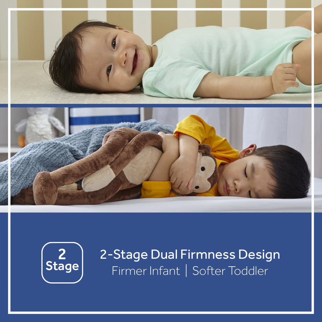 2-Stage Antibacterial Baby Crib & Toddler Mattress B2284