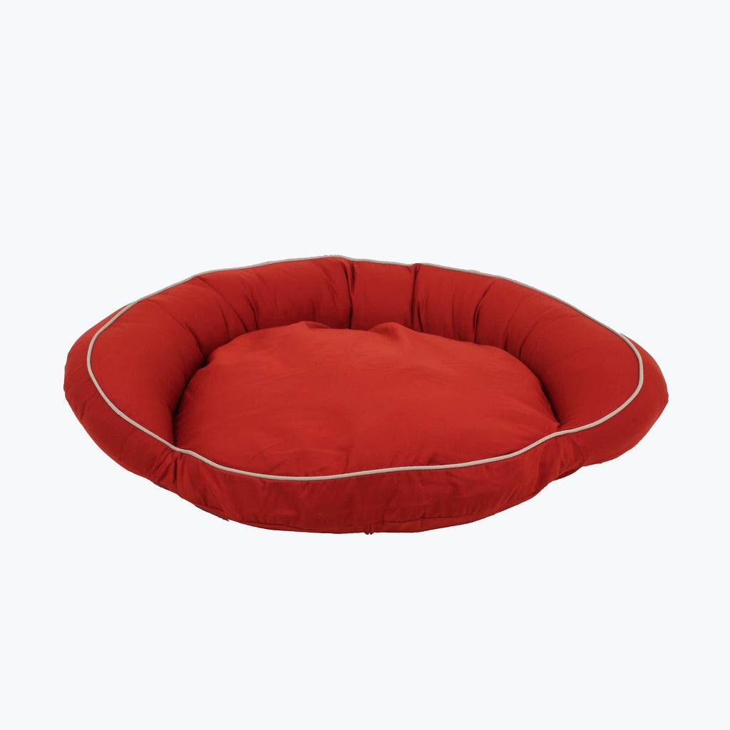 Red Twill Bolster Bed Y9884
