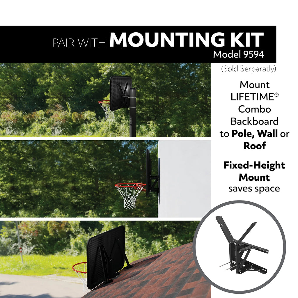 44 inch Polycarbonate Basketball Backboard and Rim Combo P57230