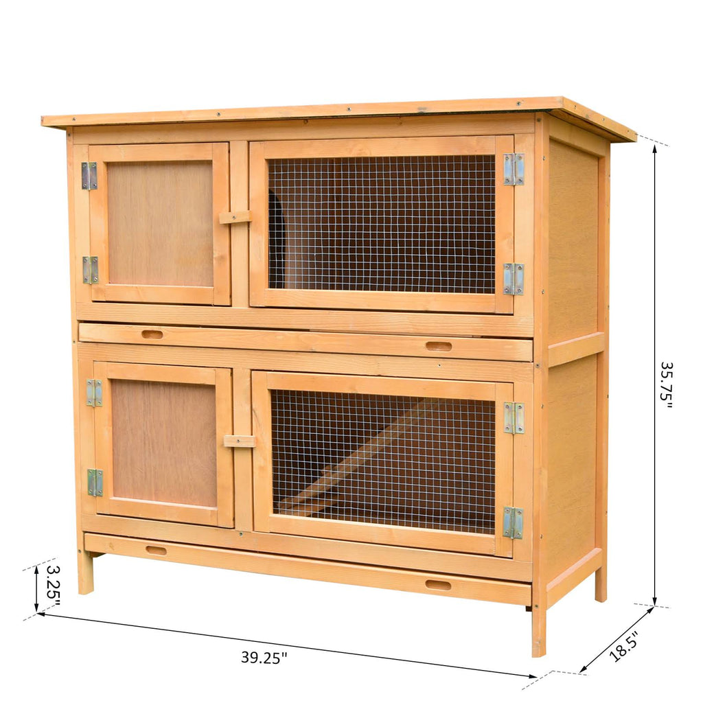 Solid Wood Rabbit Hutch V9355