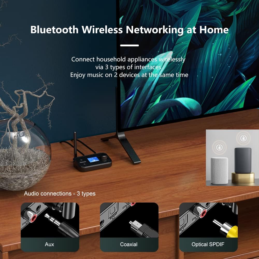 Bluetooth 5.1 Transmitter Receiver with 3.5mm Aux R59673