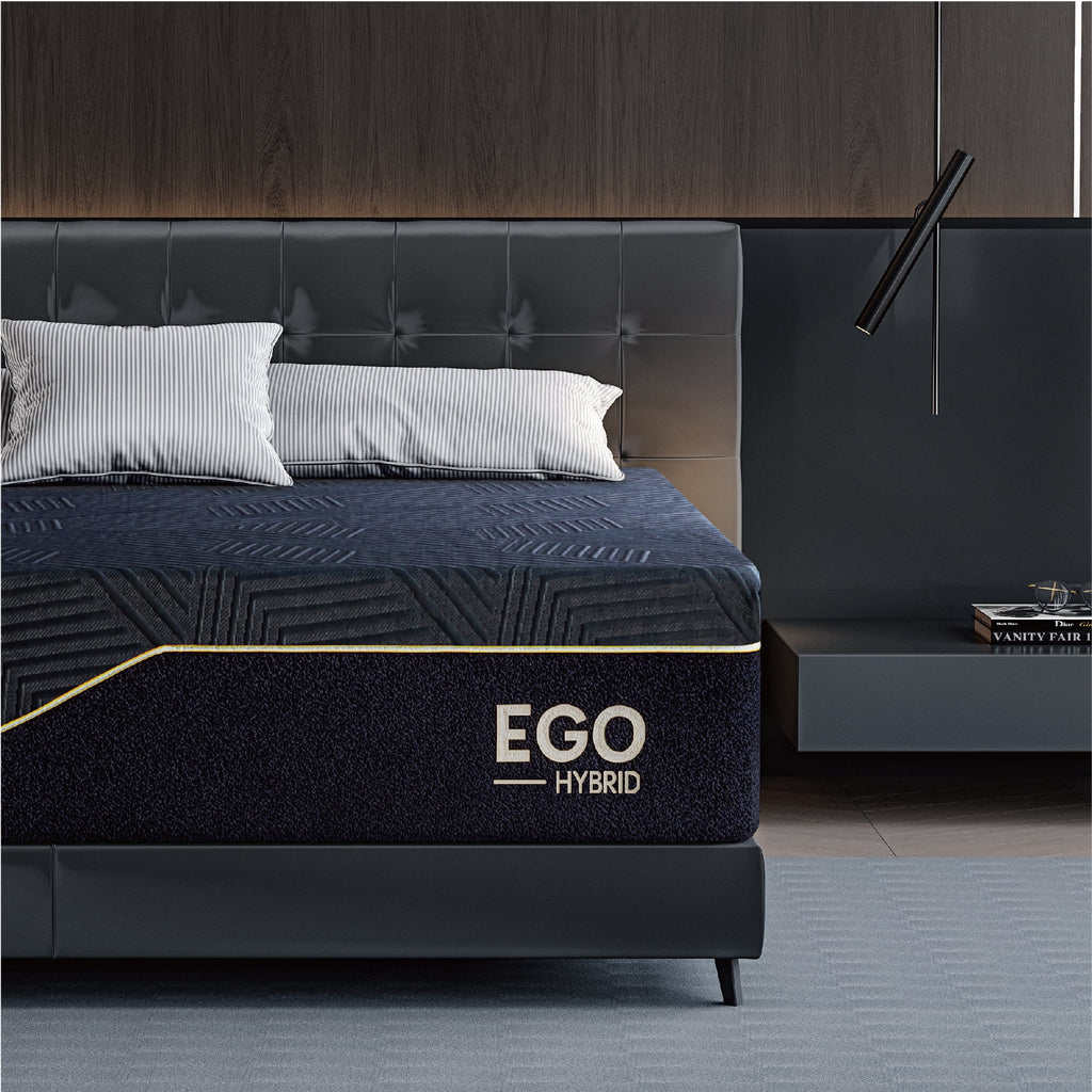 Black 14 inch King Size Hybrid Memory Foam Mattress W324665