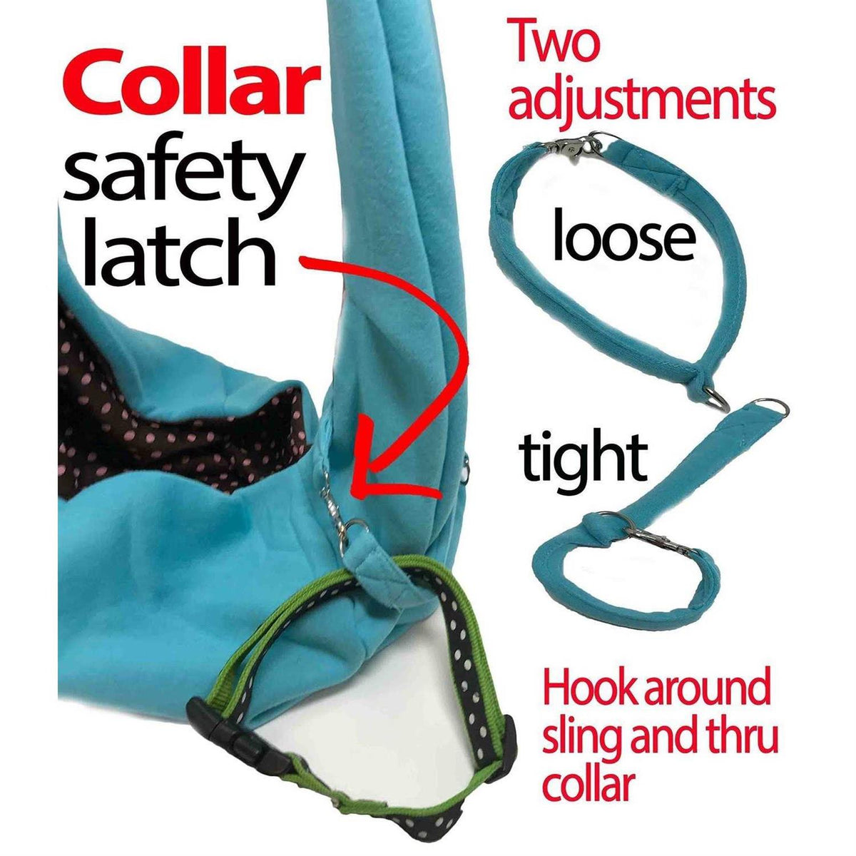 Dog and Cat Sling Carrier Reversible Pet Papoose Bag S509482
