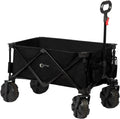 Collapsible Folding Utility Wagon Cart with 8 inches Wheels Blue P61687