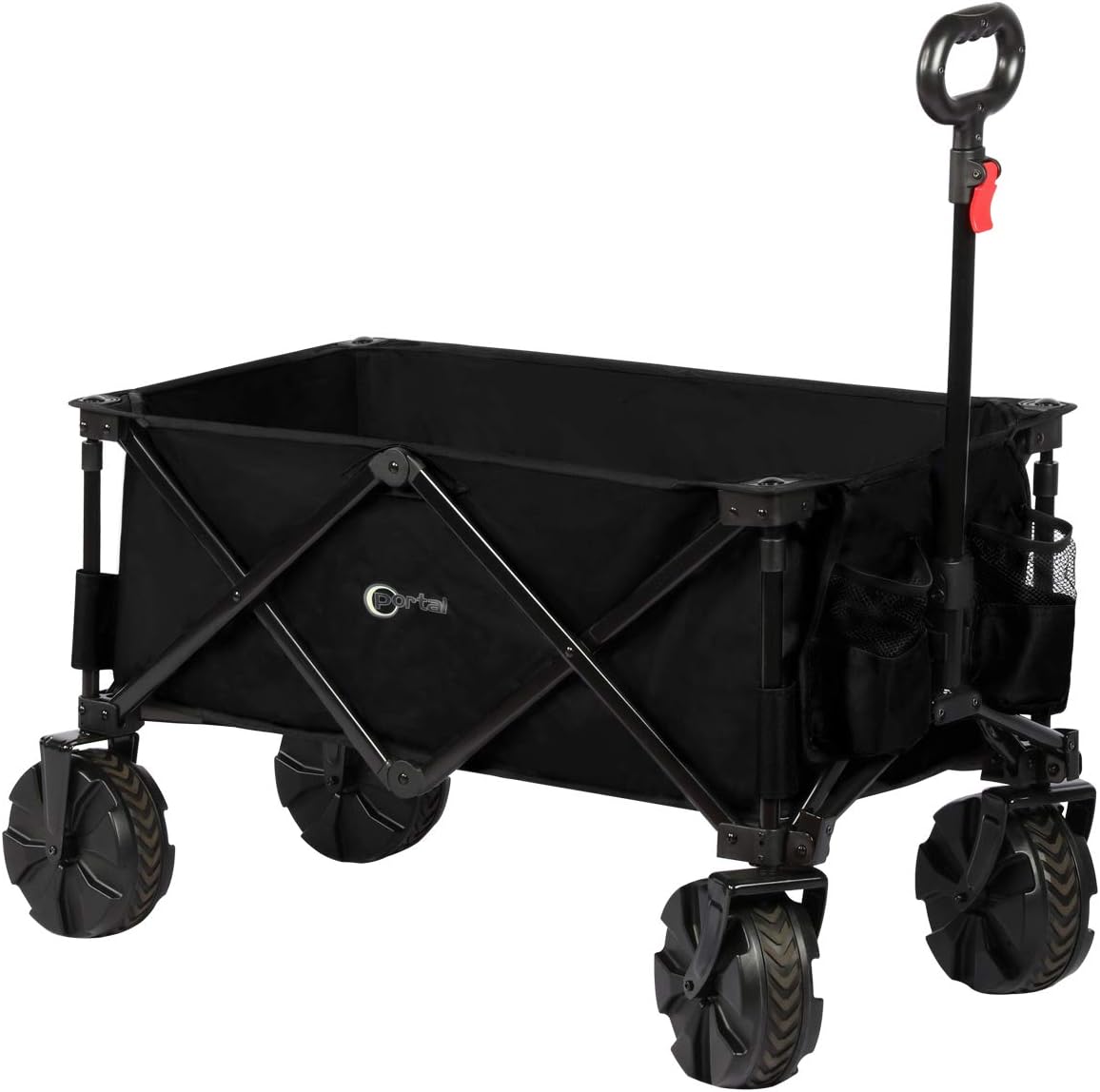 Collapsible Folding Utility Wagon Cart with 8 inches Wheels Blue P61687
