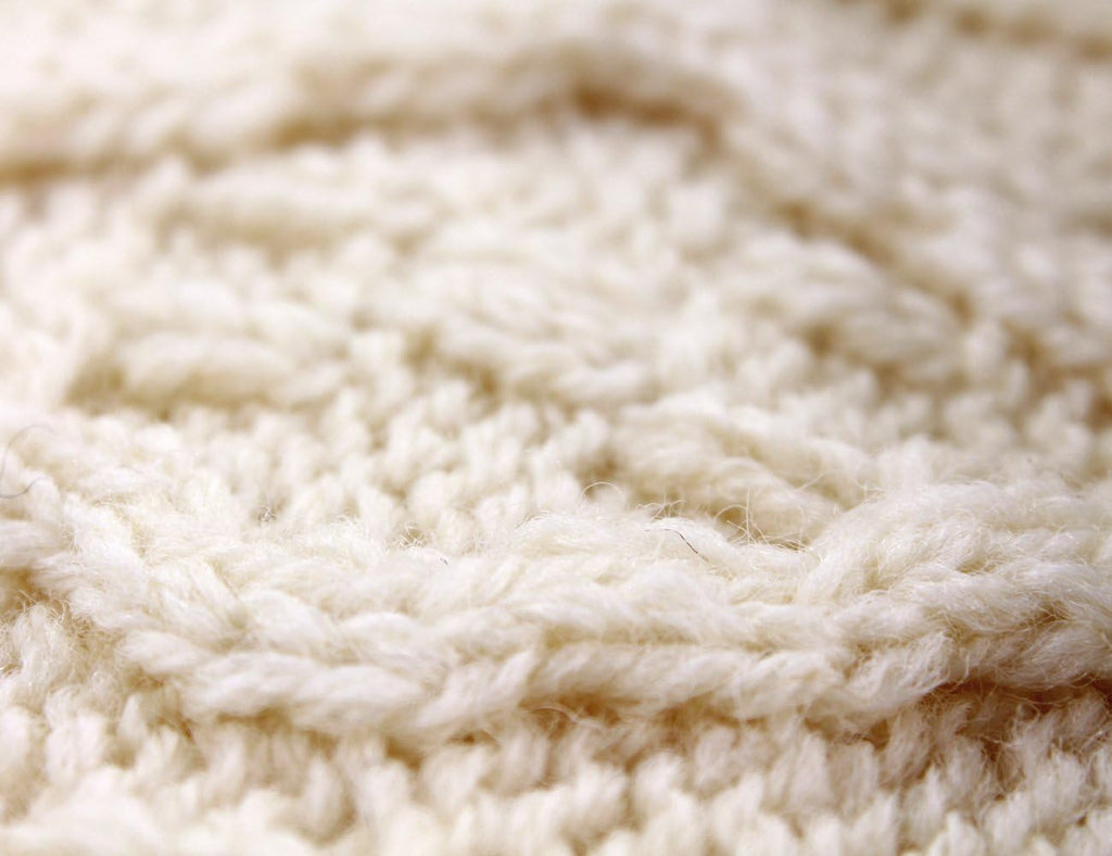 Aran Knit Merino Wool Blanket O10684