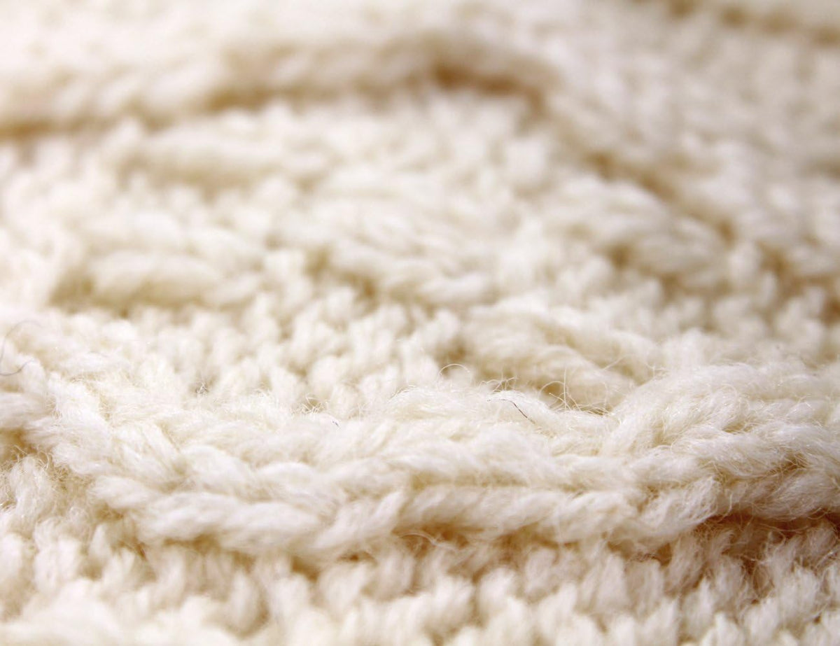 Aran Knit Merino Wool Blanket O10684