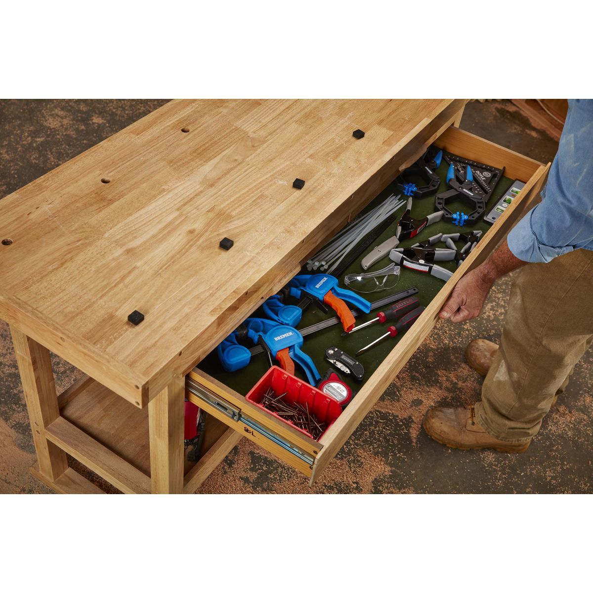 60 in. 3-Drawer Hardwood Workbench X92987