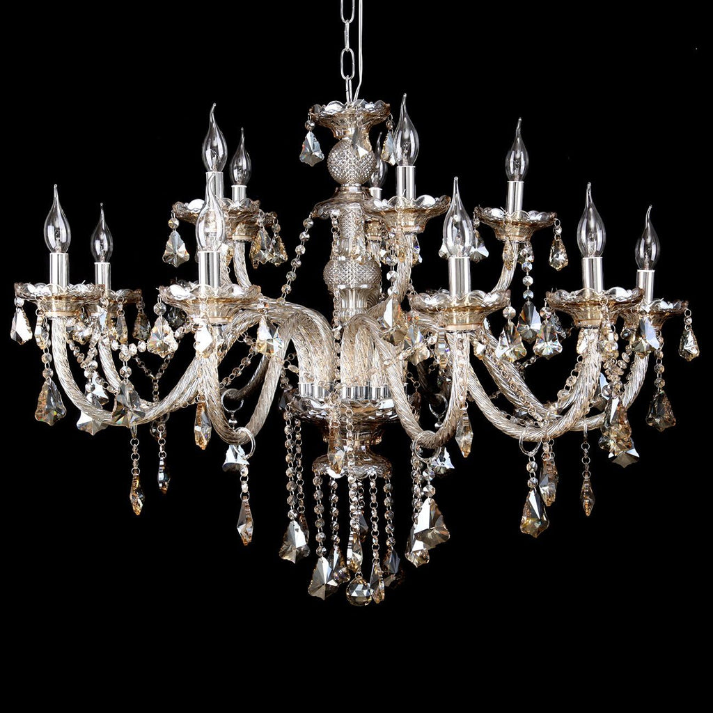 15 Lights Cognac K9 Crystal Chandelier Q979633