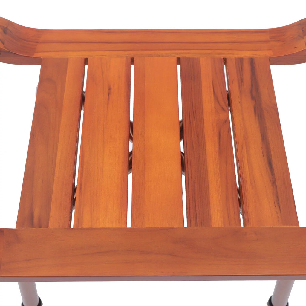 Teak Shower Stool Bathroom Bench Adjustable Non-Slip S827
