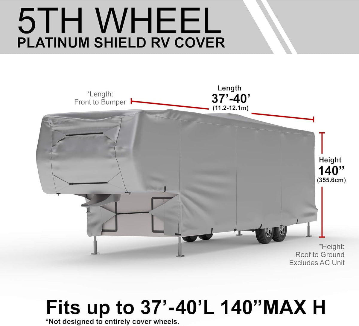 Weatherproof RV Cover for 26' - 30' 5th Wheel RV I531