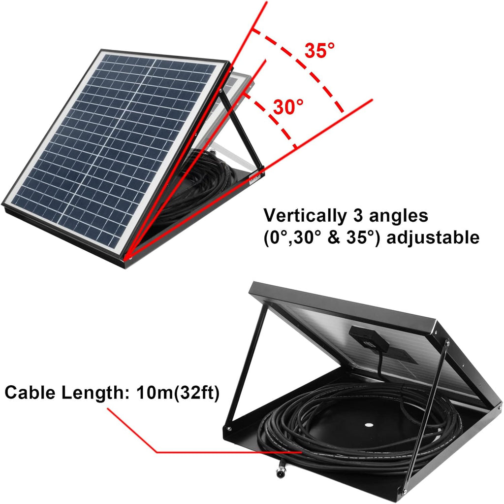 Solar Powered Exhaust Fan with Thermostat X675192