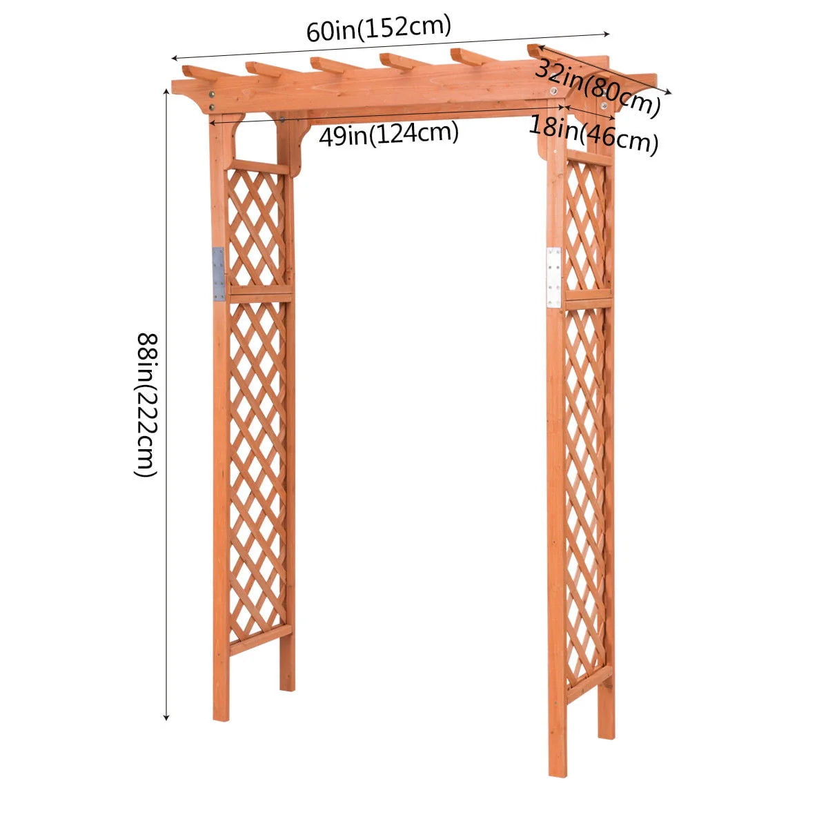 Wooden Garden Arch Trellis Pergola X679