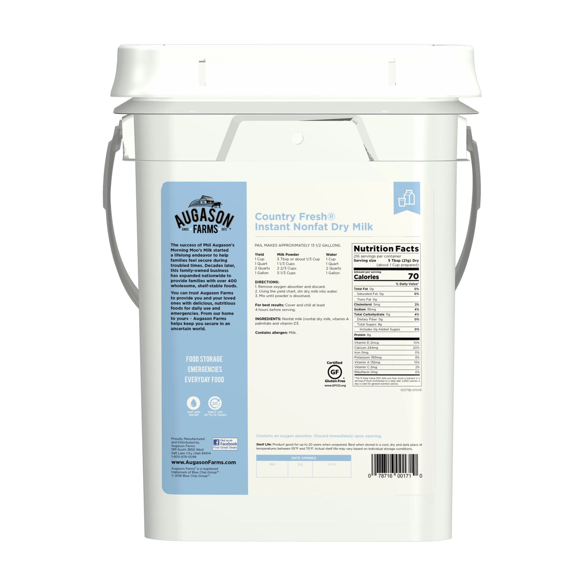 Nonfat Milk Gluten Free 216 Servings E64307