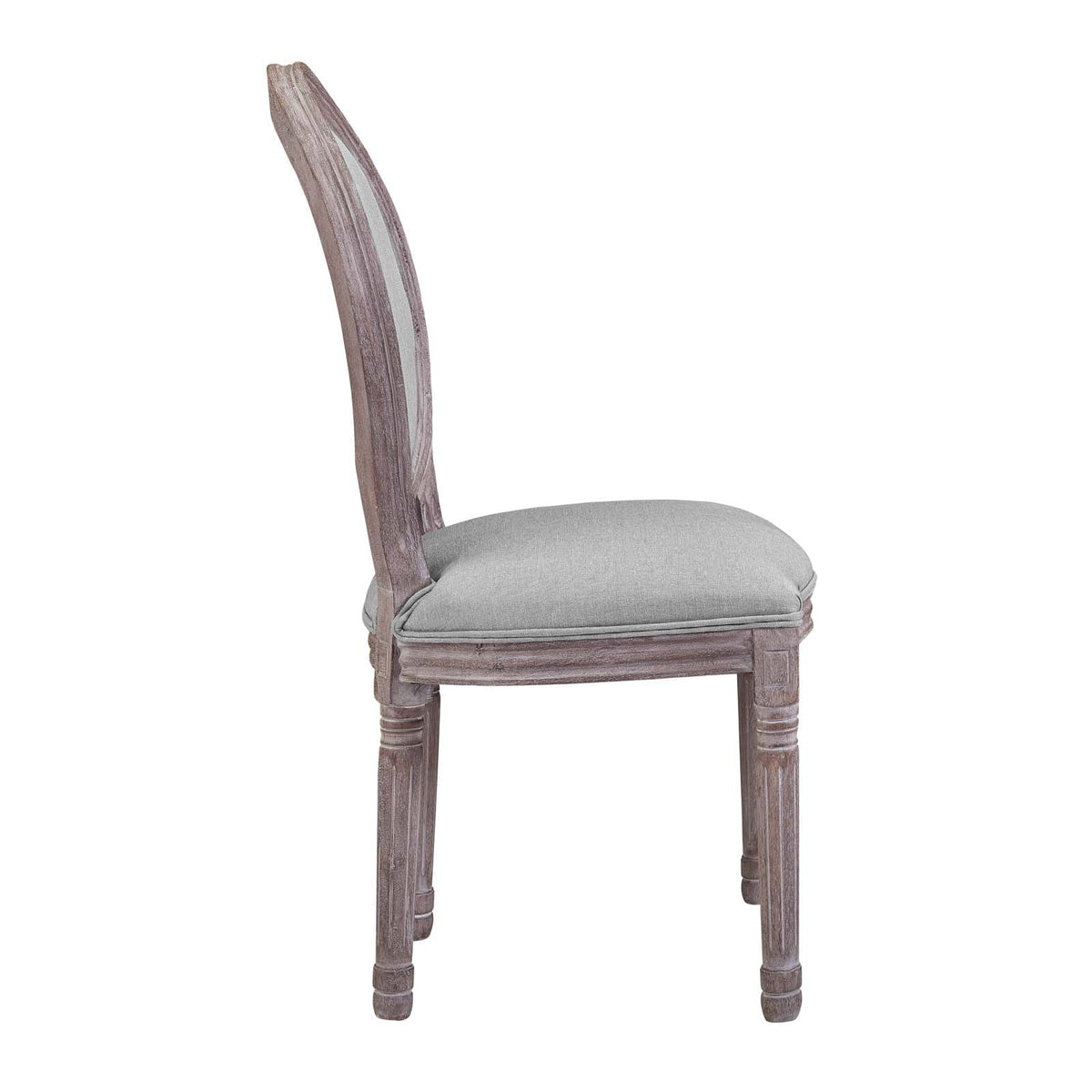 Light Grey Fabric Wood Side Chair C26873