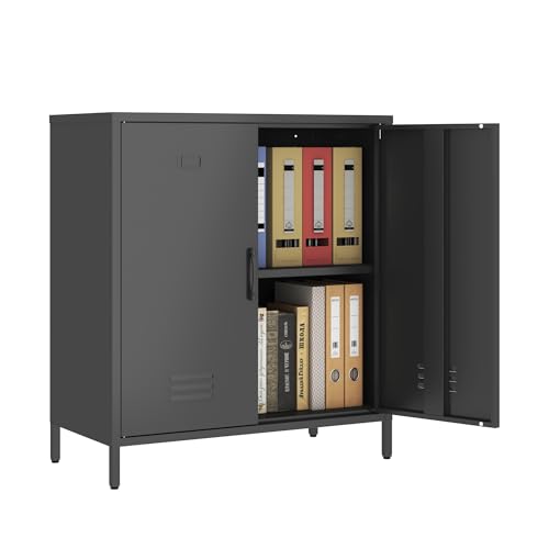 Black 2 Door Metal Storage Cabinet N542580