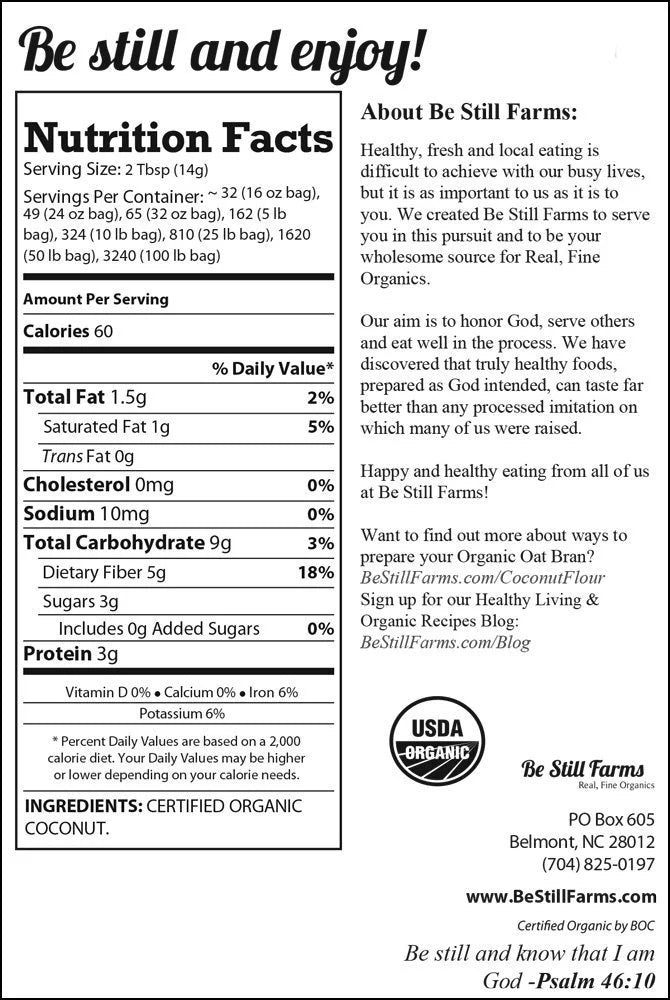 Organic Coconut Flour 5 Lbs H474526