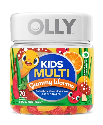Kids Multivitamin Gummy Worms Chewable Supplement 70 Count V873