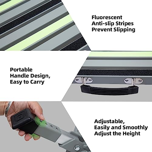 Portable Foldable Anti-Slip Aluminum RV Steps with Handles N470