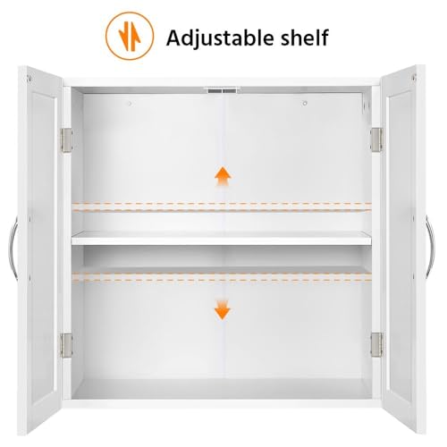 White 2 Door Wall Mount Storage Cabinet Z20032