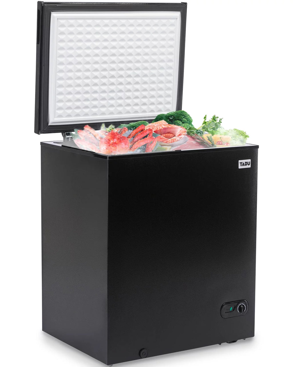 10.0 Cu Ft Black Chest Freezer with Removable Basket Q844
