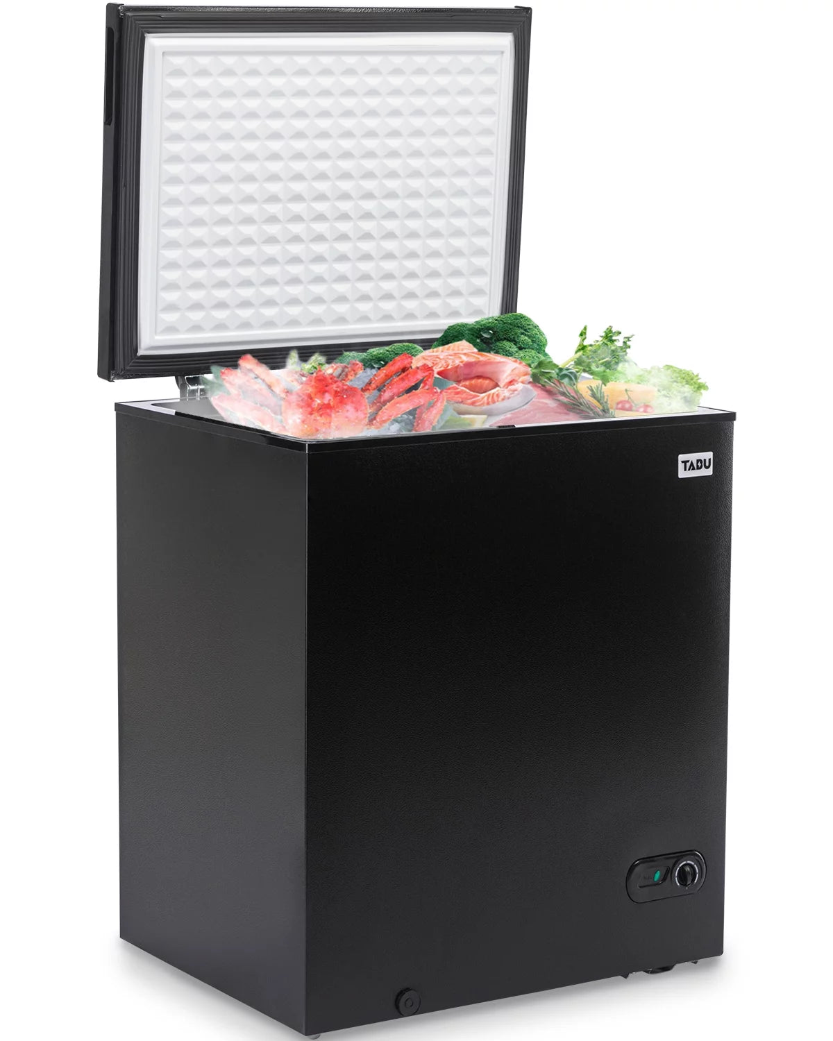 10.0 Cu Ft Black Chest Freezer with Removable Basket Q844