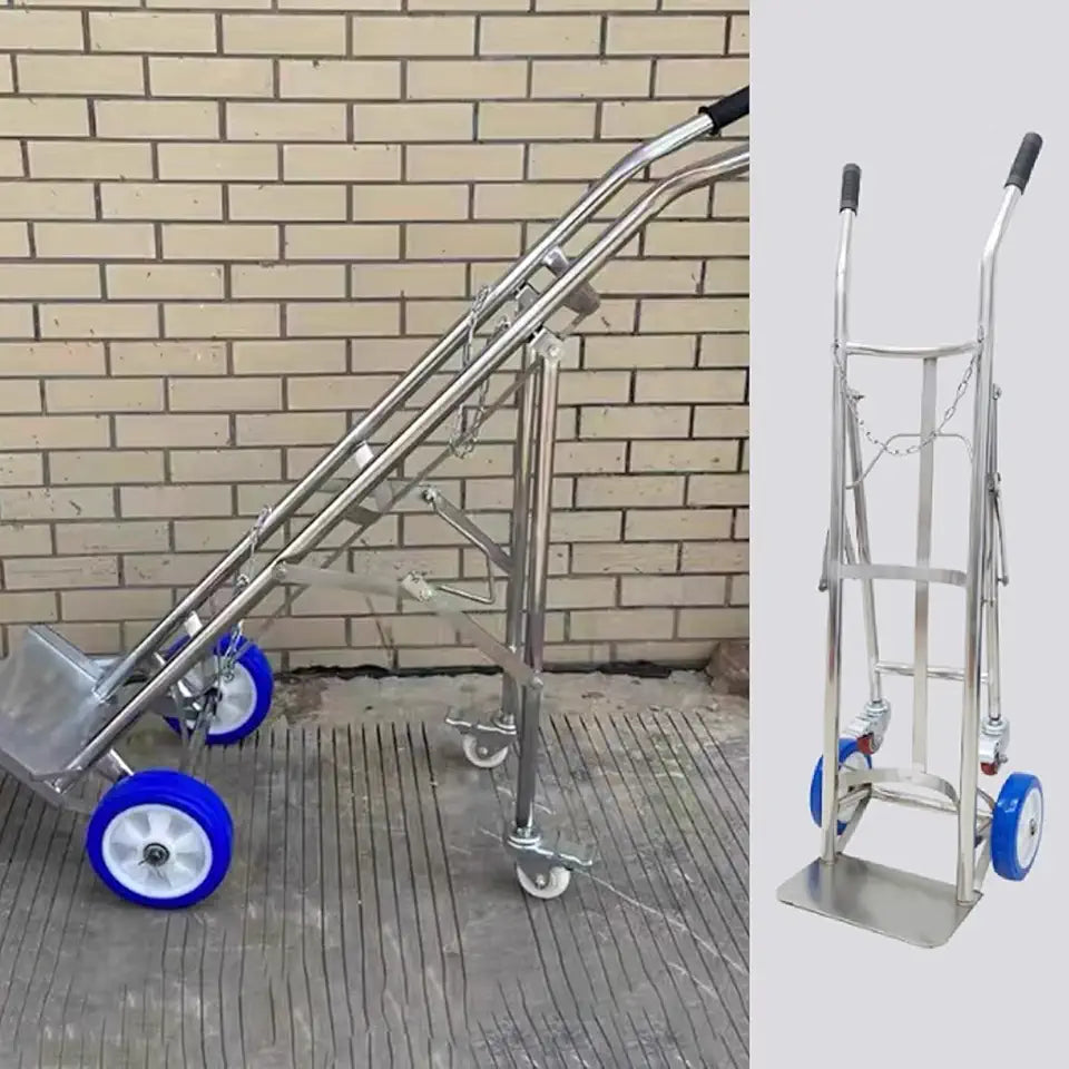 Collapsible Lightweight Stainless Steel Oxygen Cylinder Cart B744