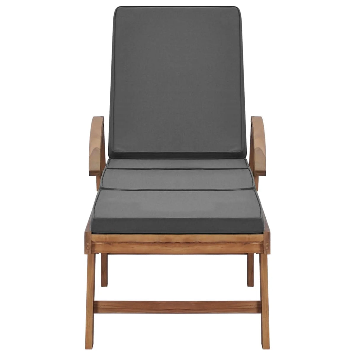Adjustable Teak Wood Chaise Lounge Chair with Wheels C65918
