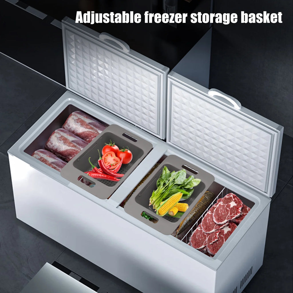 Adjustable Freezer Baskets with Handle S1213