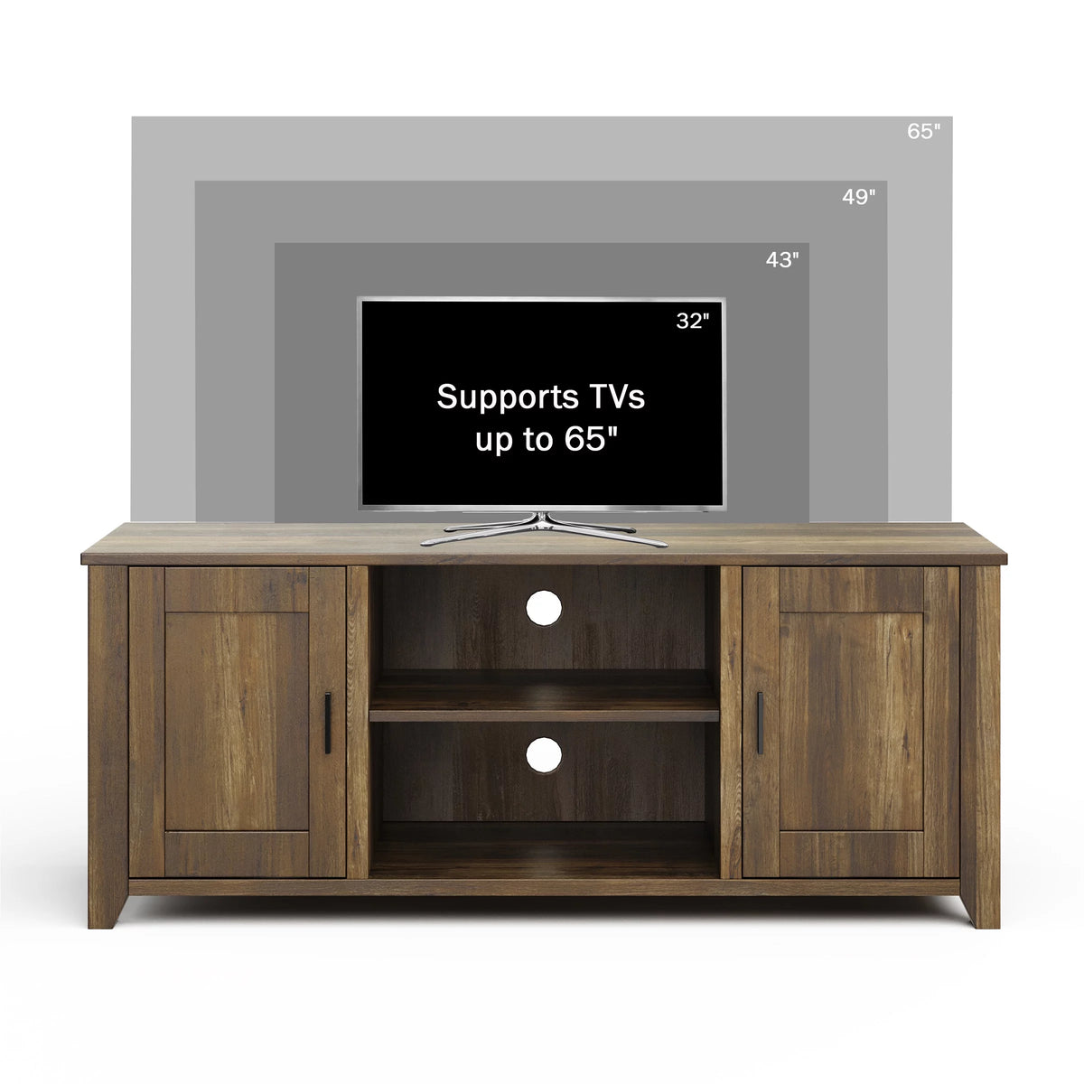 2-Door Farmhouse Style TV Stand N683
