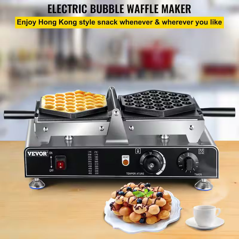 Commercial Bubble Waffle Maker Electric 1500W I781562