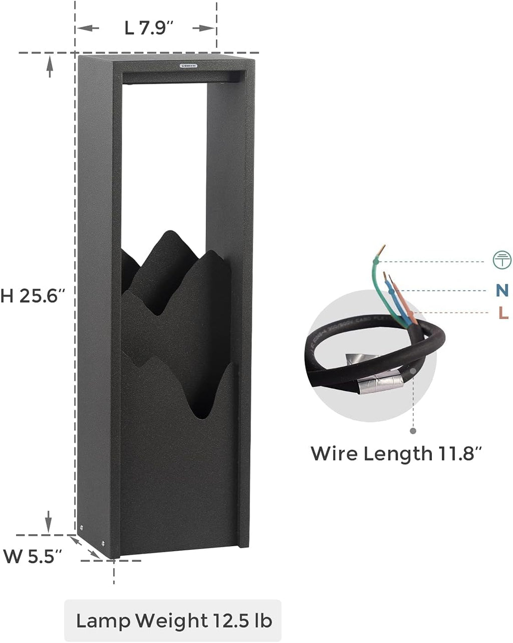 Stainless Steel 3000K LED 26 Inches Outdoor Bollard Light V577
