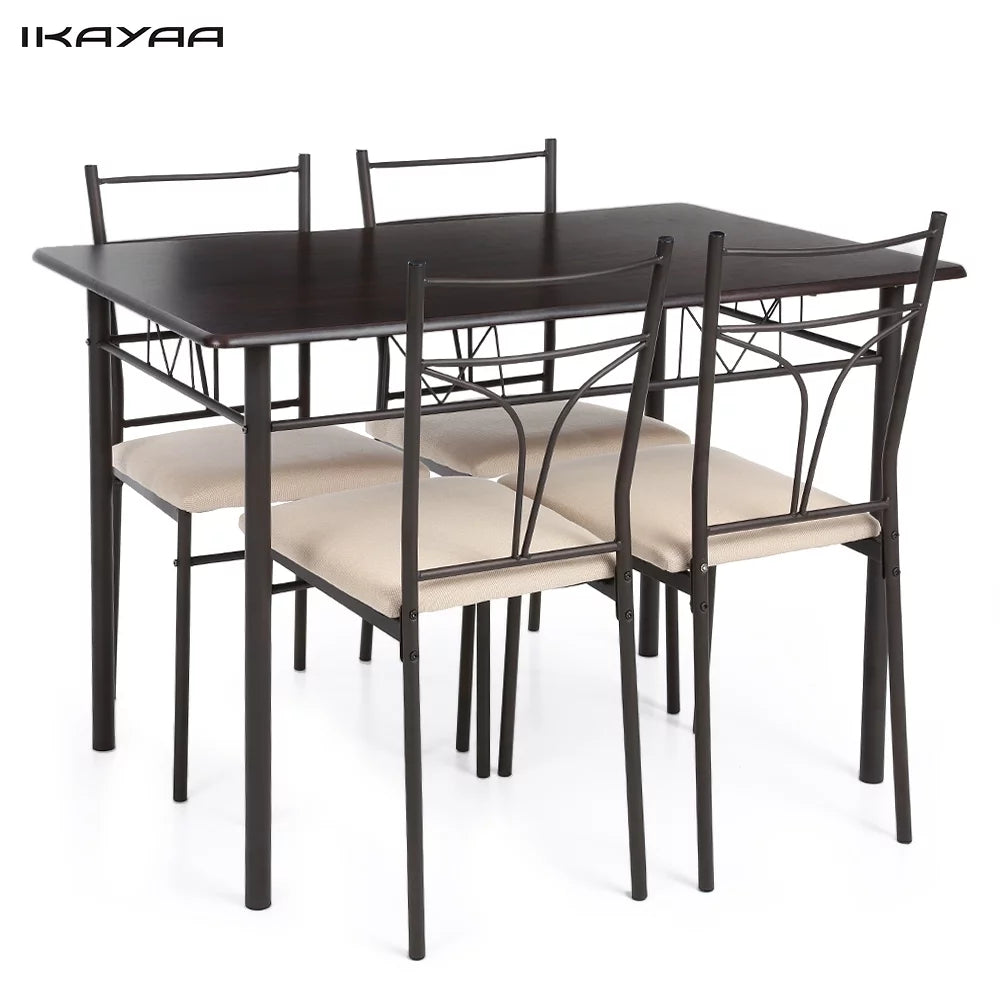 5-Piece Wood & Metal Dining Set M517