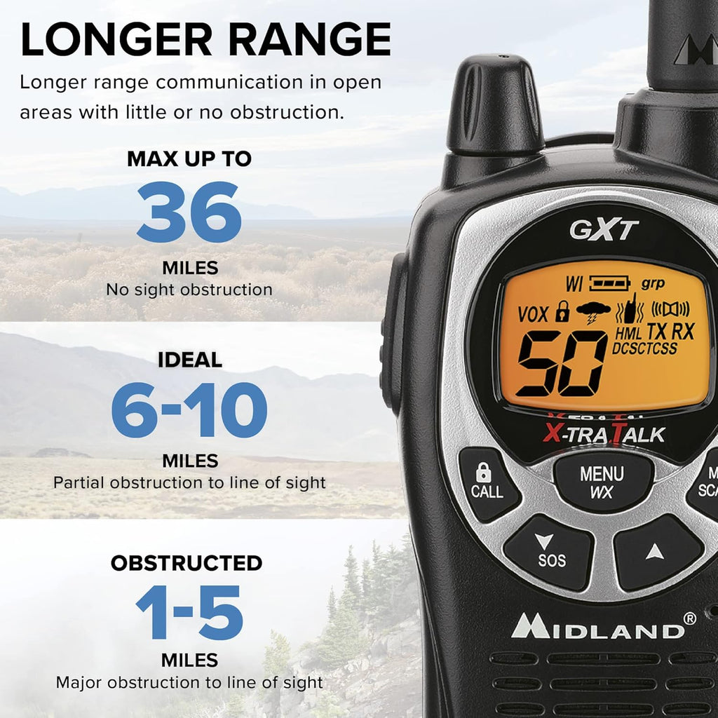 50 Channel Waterproof GMRS Two-Way Radio 3-Pack E149850