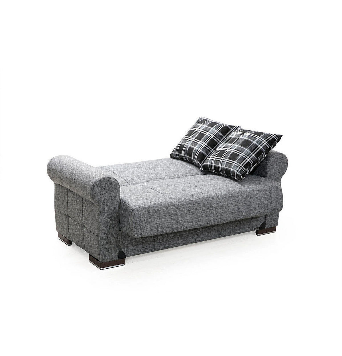 Gray Fabric Loveseat H4189