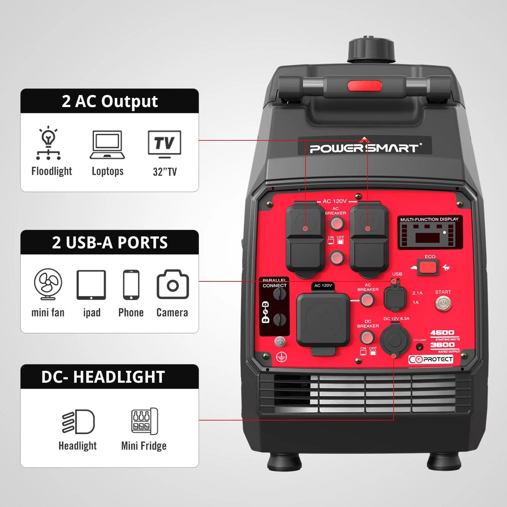 4500W Portable Inverter Gas Generator with Electric Start C8367