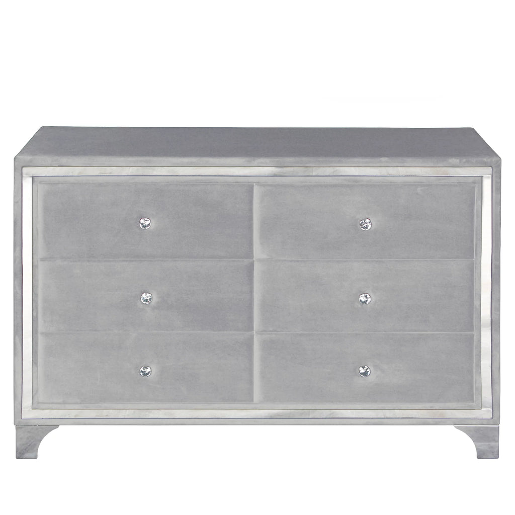 Gray Velvet Double Dresser R52398