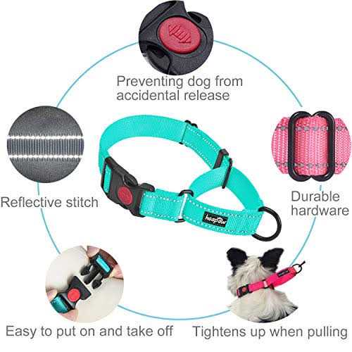2 Packs Martingale Dog Collar with Quick Release Buckle Reflective Dog Training Collars X43691
