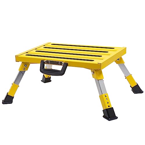 Portable Foldable Anti-Slip Aluminum RV Steps with Handles N470