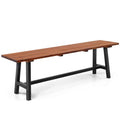 63" Weatherproof Wood Bench with Metal Legs C947017