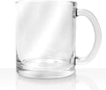 10.75 Ounce Glass Coffee Mugs, Set of 12 Clear Glass Mugs T337