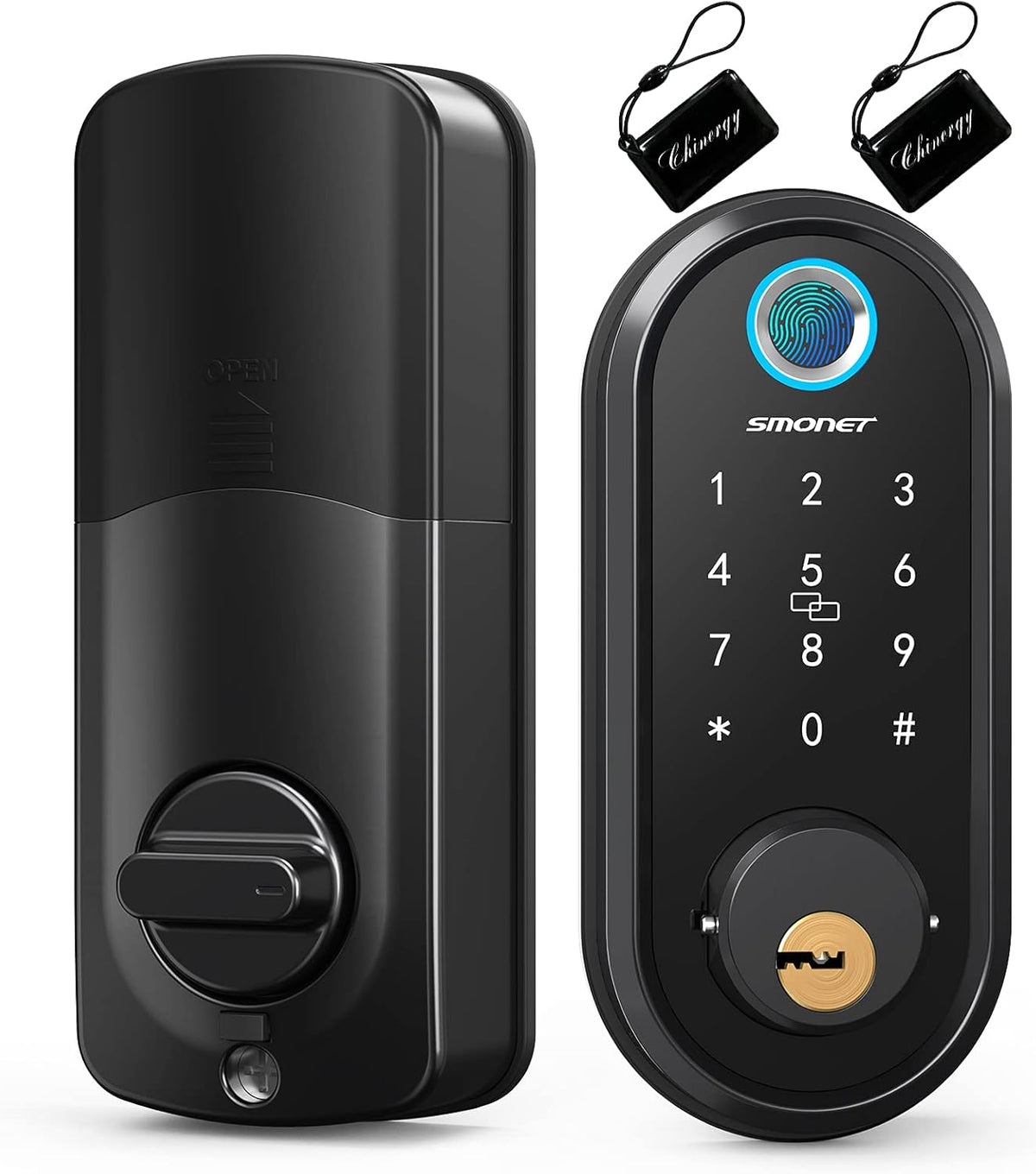 Keyless Entry Deadbolt Door Lock with Fingerprint Touchscreen Keypad N230727