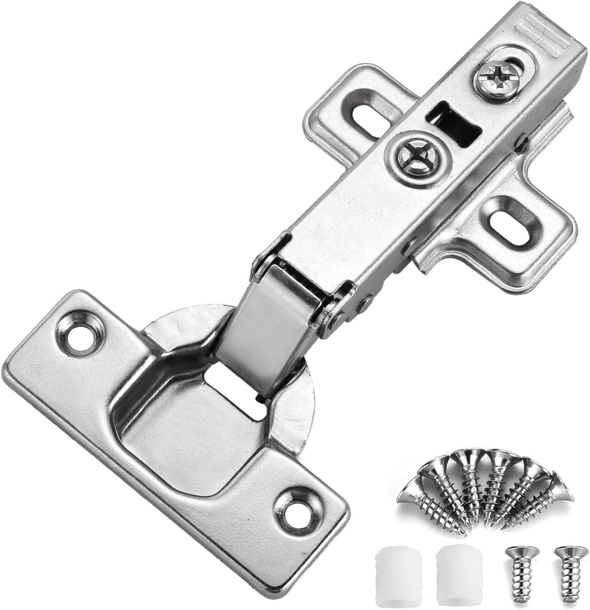 40PCS Full Overlay Frameless Soft Close Cabinet Hinges E589