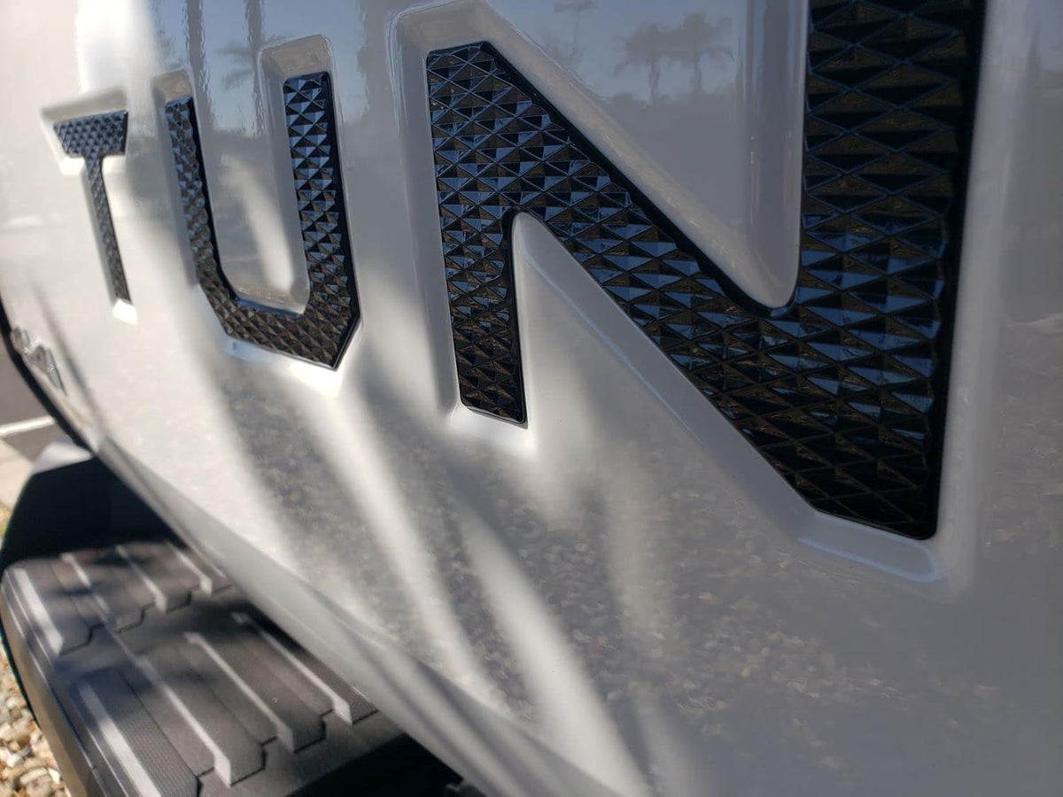 Chrome and Black Tailgate Letter Inserts G514