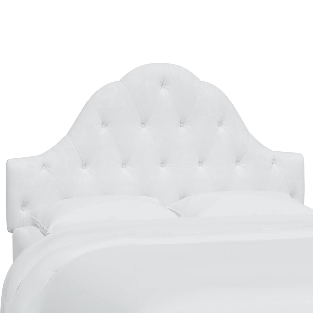 White Twin Kids' Tufted Headboard C637