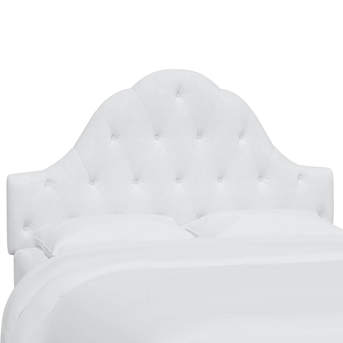 White Twin Kids' Tufted Headboard C637