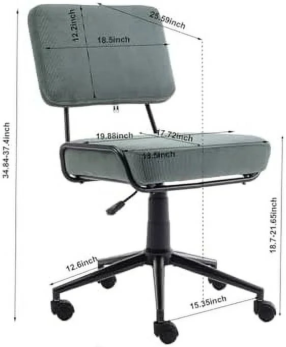 Adjustable Swivel Corduroy Office Chair H518