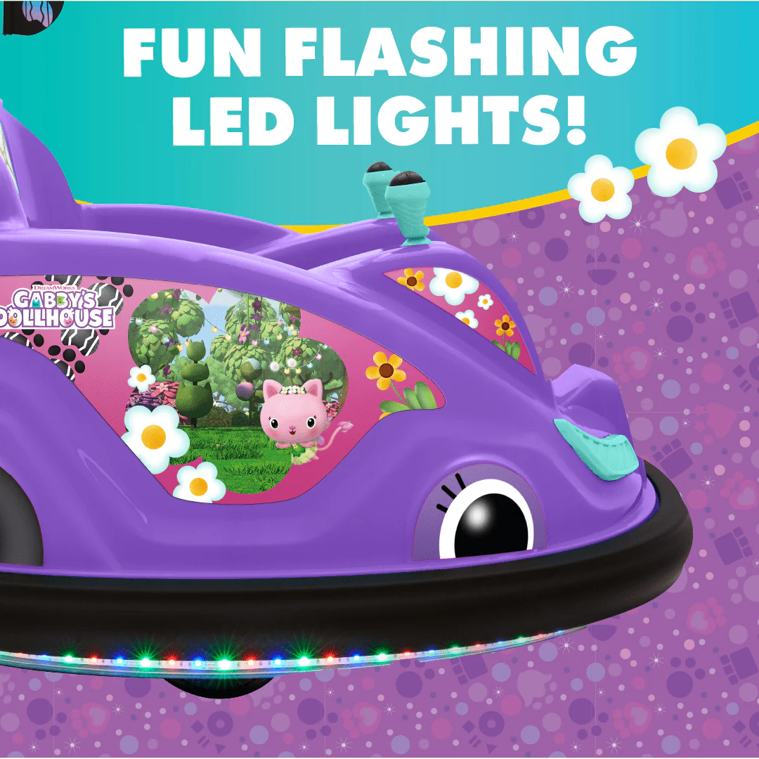 6 Volts Battery Powered Bumper Car with LED Lights and Charger O8743